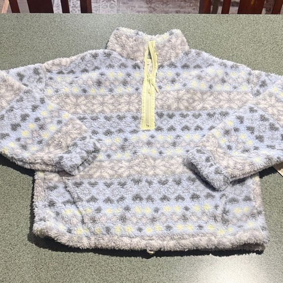 No Boundaries Tops - NWT No Boundaries Plush Half-Zip Pullover in Light Gray and Yellow